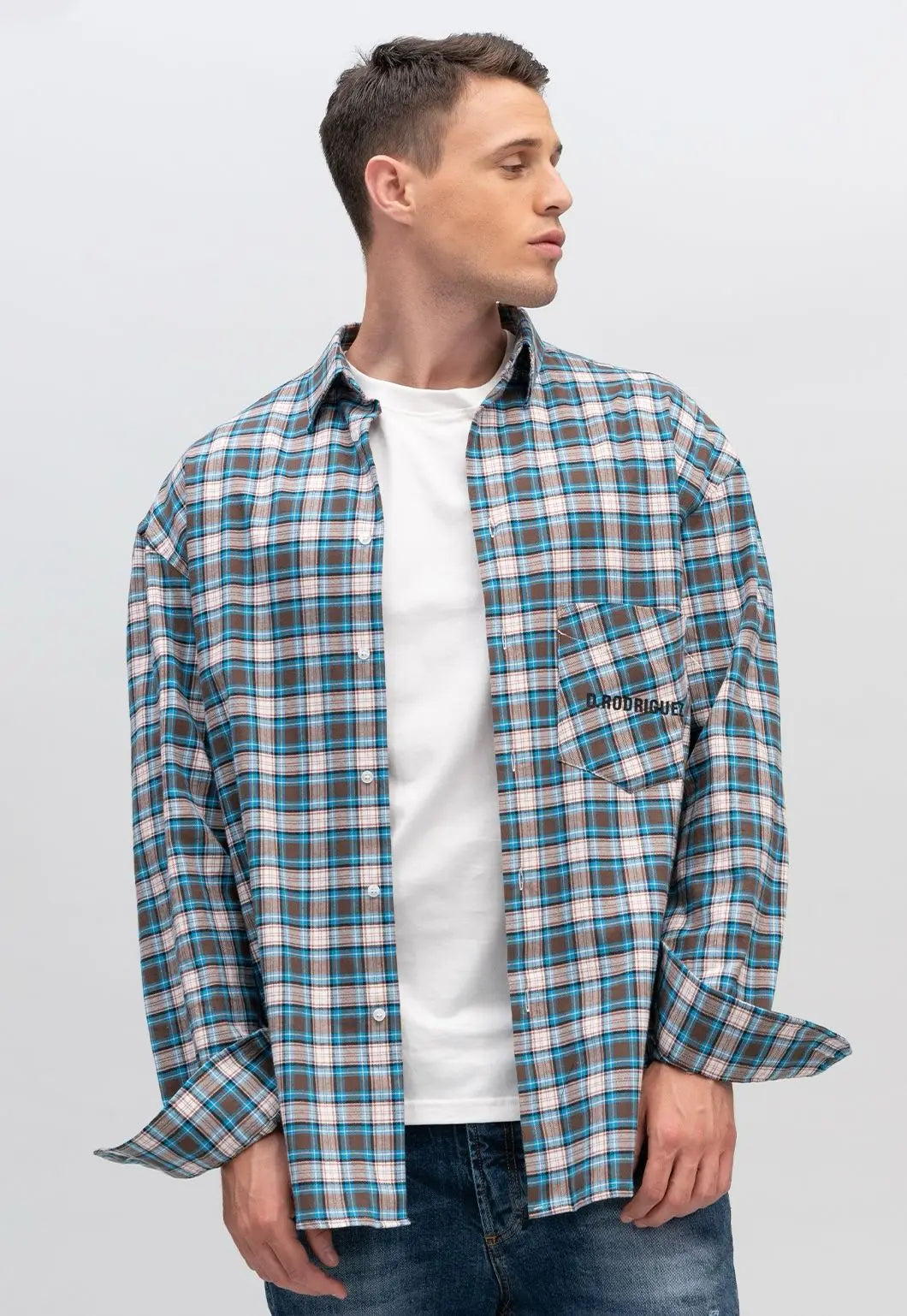 Camicia Uomo Diego Rodriguez | Modello Oversize | Fantasia Quadri Diego Rodriguez