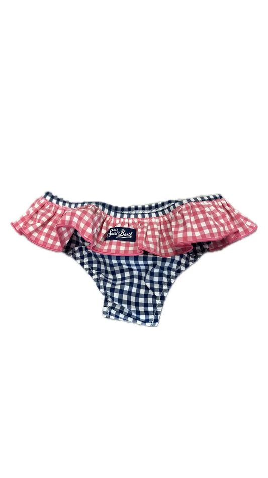 Costume Saint Barth Bambina | Motivo a Quadri | Mc2 Outlet Mc2 Saint Barth