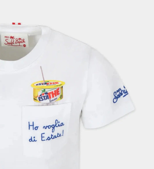 T Shirt Saint Barth Bambino | Logo Estathè | Mc2 Outlet Mc2 Saint Barth