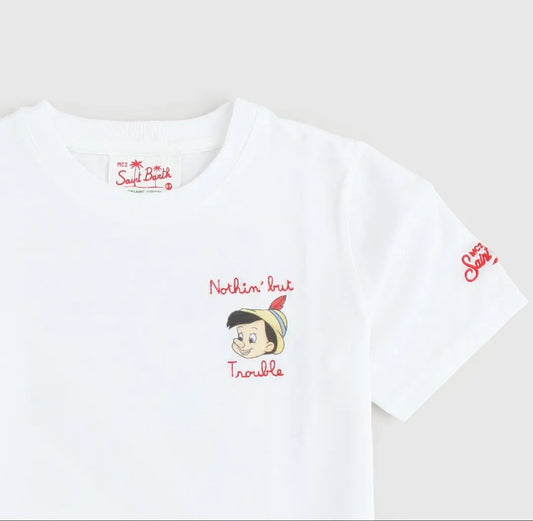 T Shirt Saint Barth Bambino | Logo Pinocchio | Mc2 Outlet Mc2 Saint Barth