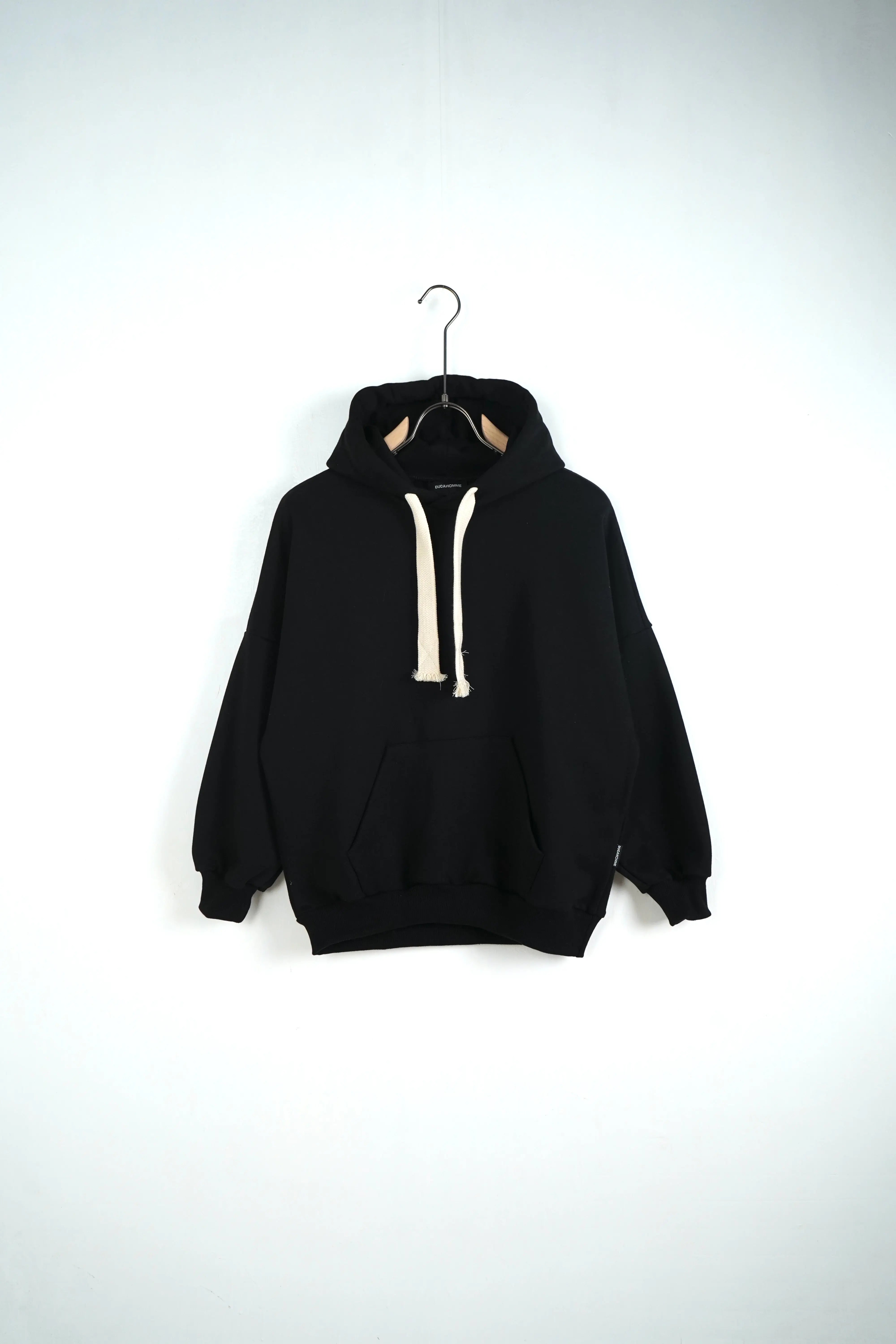 felpa bambino oversize cappuccio lacci duca homme nero