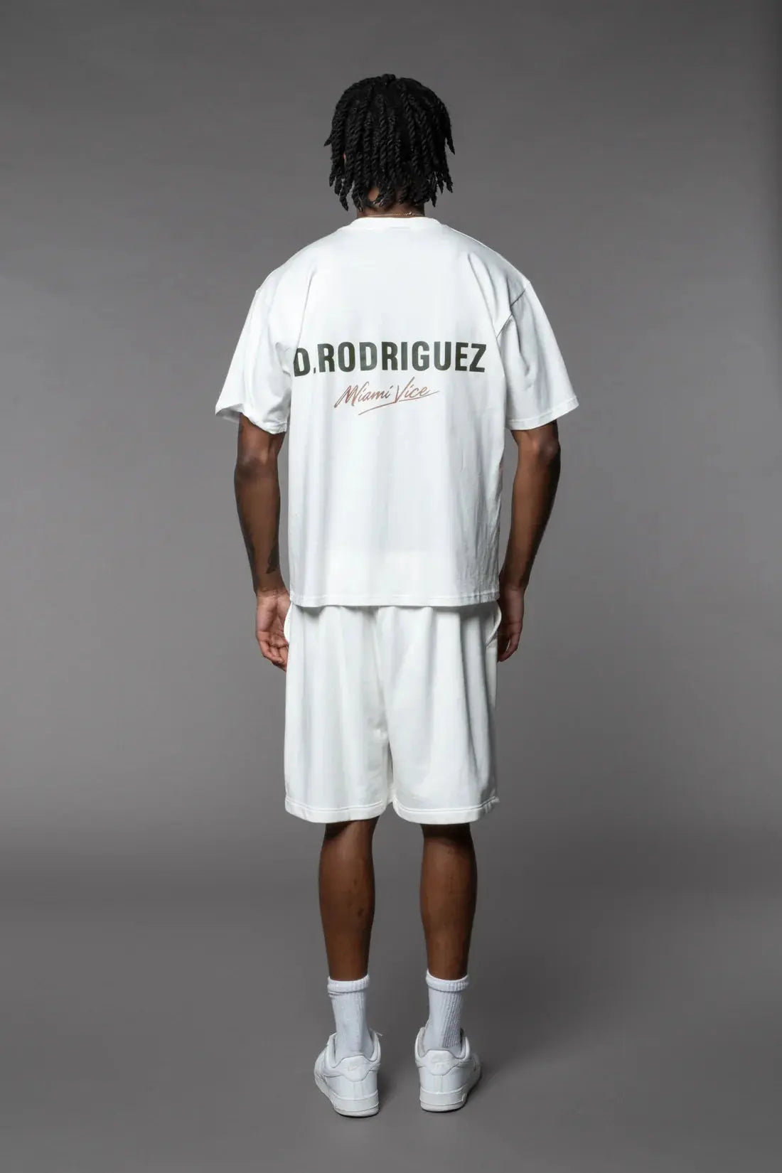 Completo Estivo Diego Rodriguez Uomo | Logo Miami Vice | Bianco