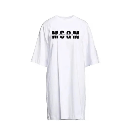 Abito Msgm Donna | Logo Msgm Frontale | Bianco | Outlet MSGM