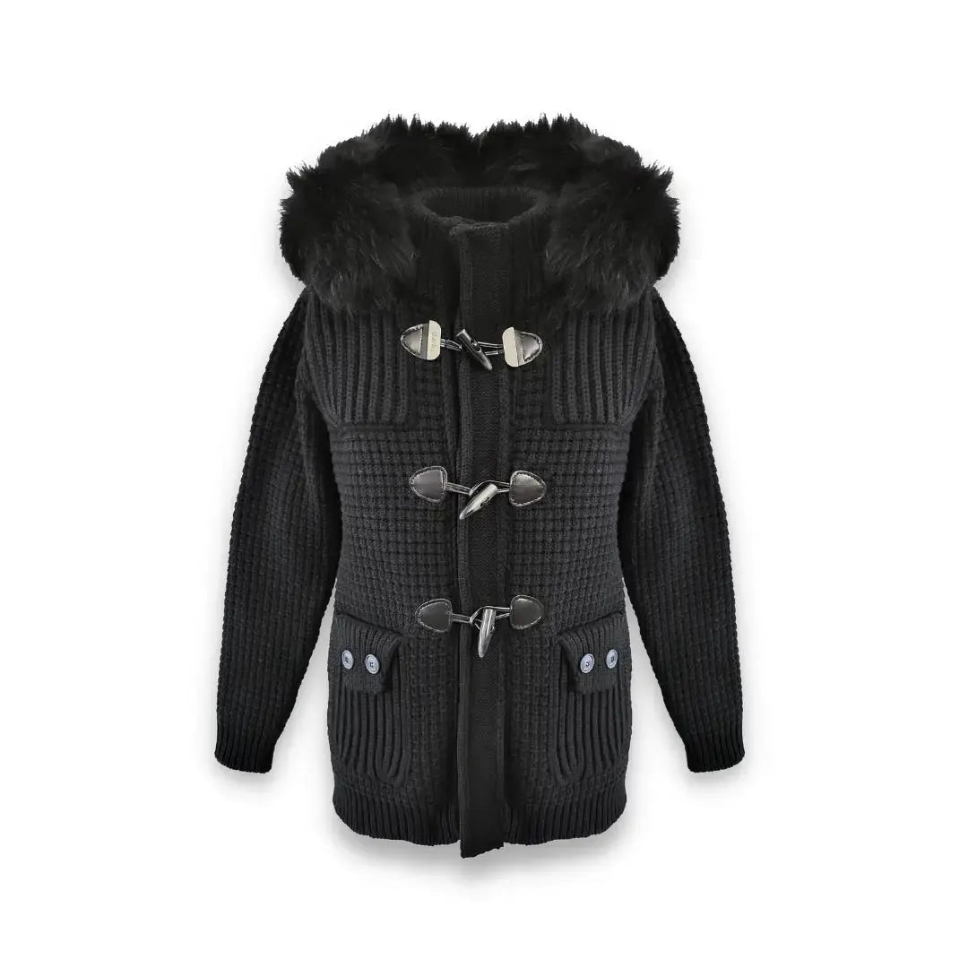 giubbotto bark nero con pelliccia dsquared2 uomo donna disclaimer balmain