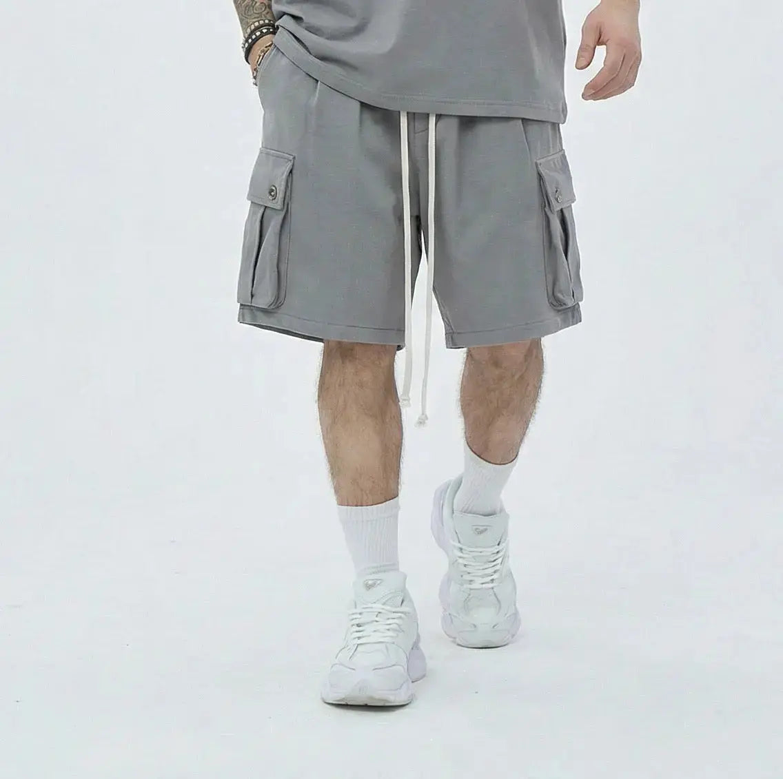 Pantaloncini Cargo Duca Homme Grigio Chiaro Duca Homme
