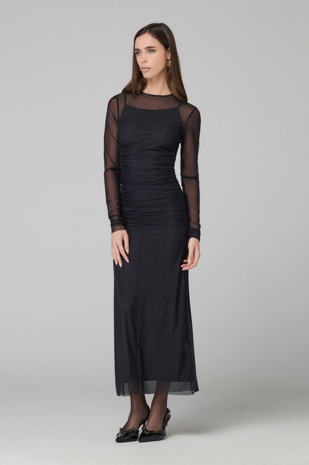 Abito Lungo Girocollo In Tulle | Mar de Margaritas Hype Outlet