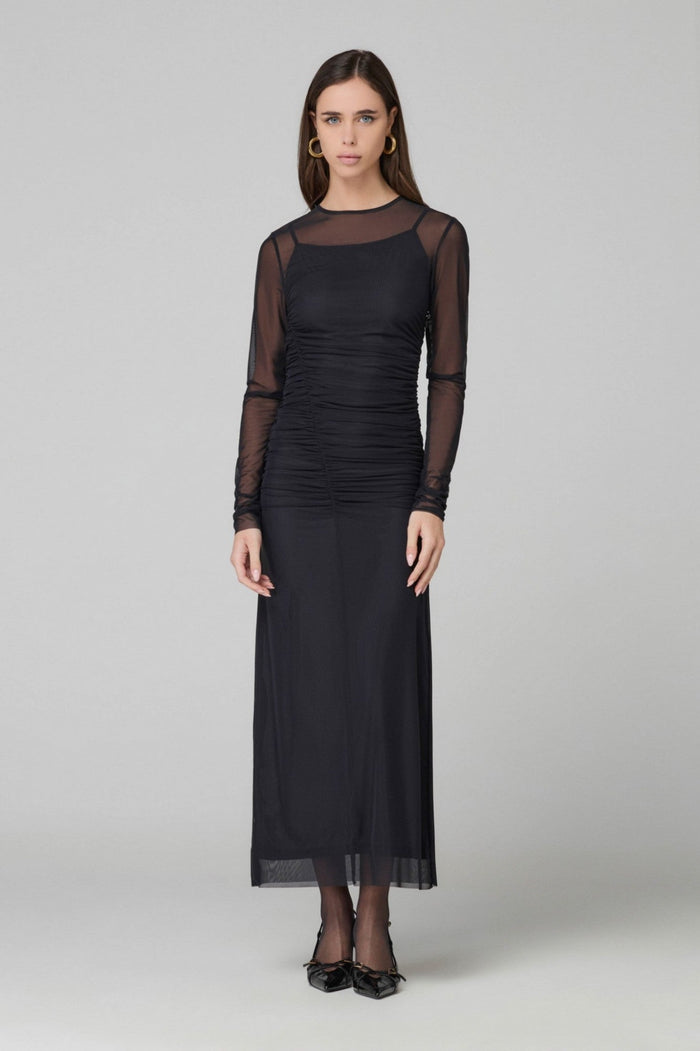 Abito Lungo Girocollo In Tulle | Mar de Margaritas Hype Outlet