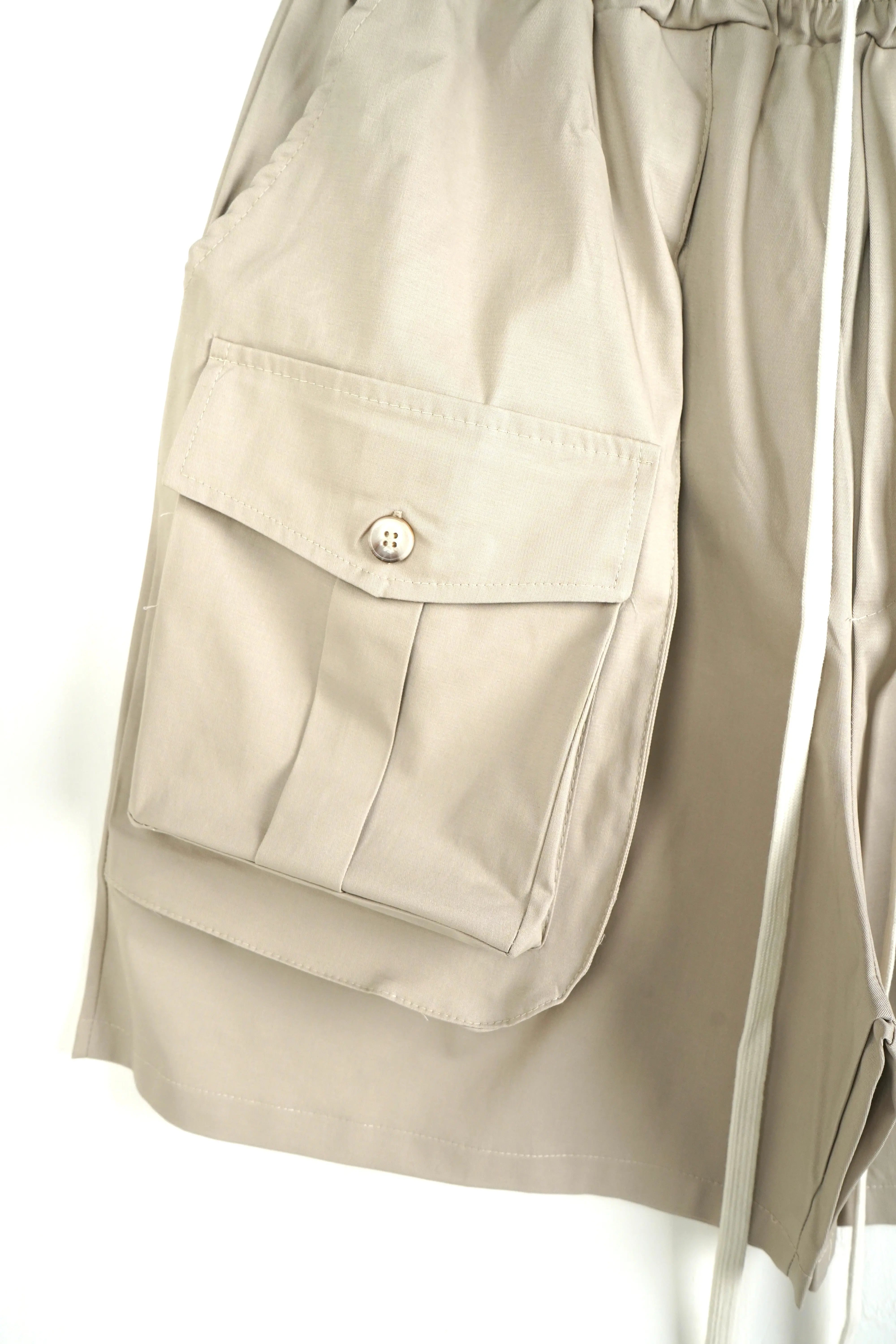 Pantaloncini Duca Homme cargo lacci beige uomo oversize pantaloncino