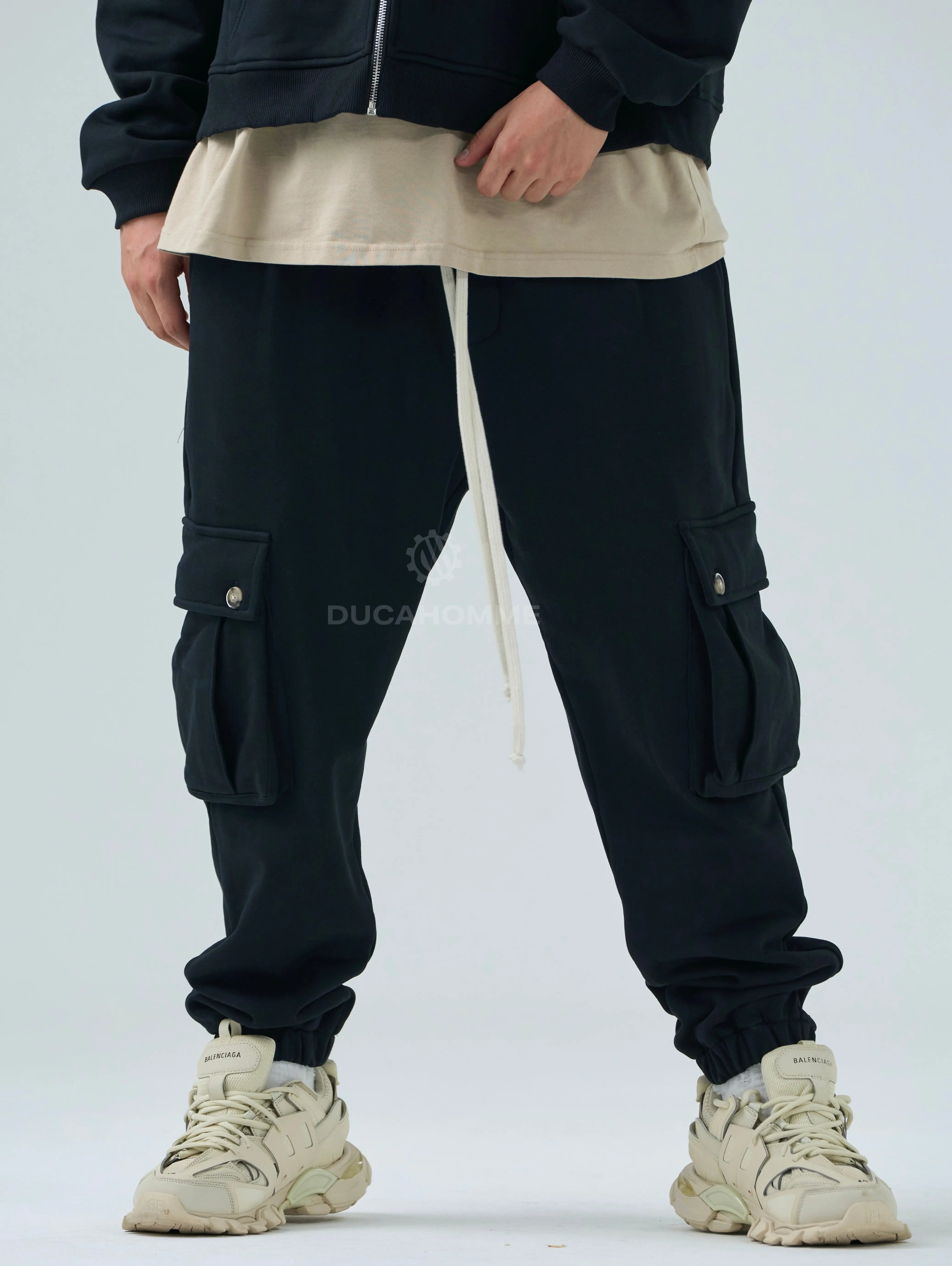 Pantaloni Tuta Duca Homme | Oversize | Uomo | Nero Duca Homme