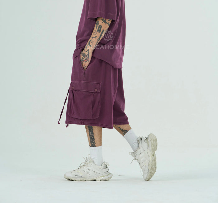 Pantaloncini Cargo Duca Homme Slavati Bordò’ Duca Homme