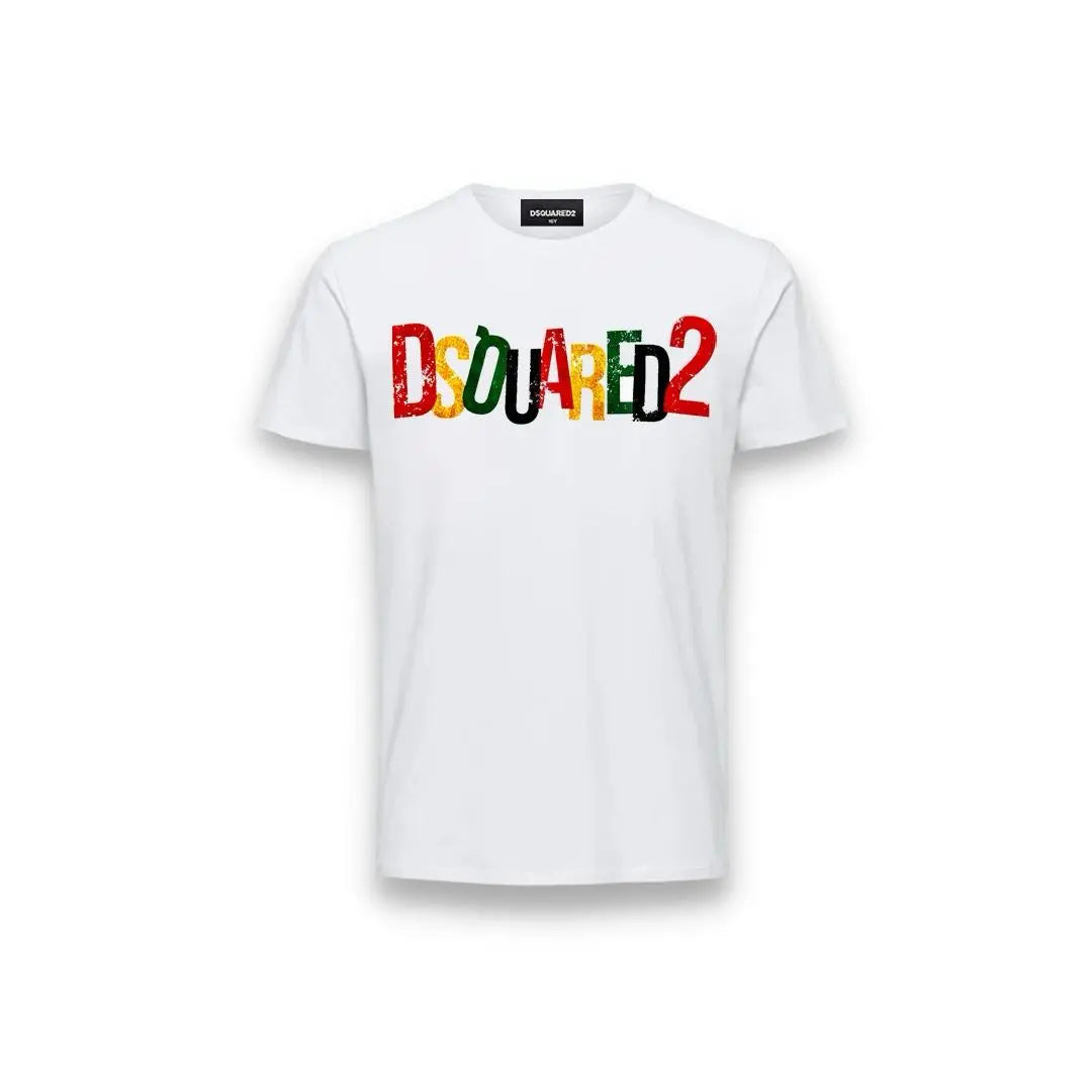 T-SHIRT DSQUARED2 LOGO MULTICOLOR (8828633842004) (9669924847943)