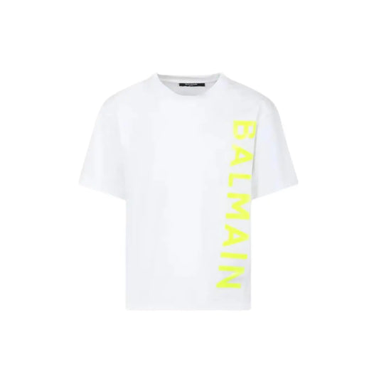 T-SHIRT BALMAIN LOGO VERTICAL FLUO (8837448532308) (9669881102663)
