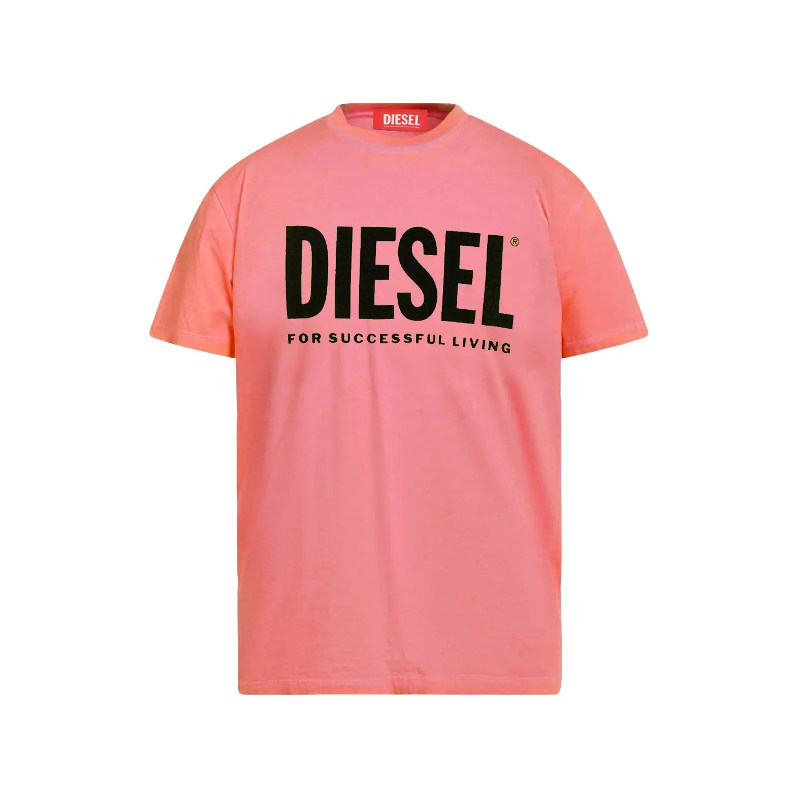 T Shirt Diesel | Rosa Fluo con Logo | Outlet Diesel
