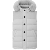 Smanicato Bark Bianco con Pelliccia | Modello Uomo Bark