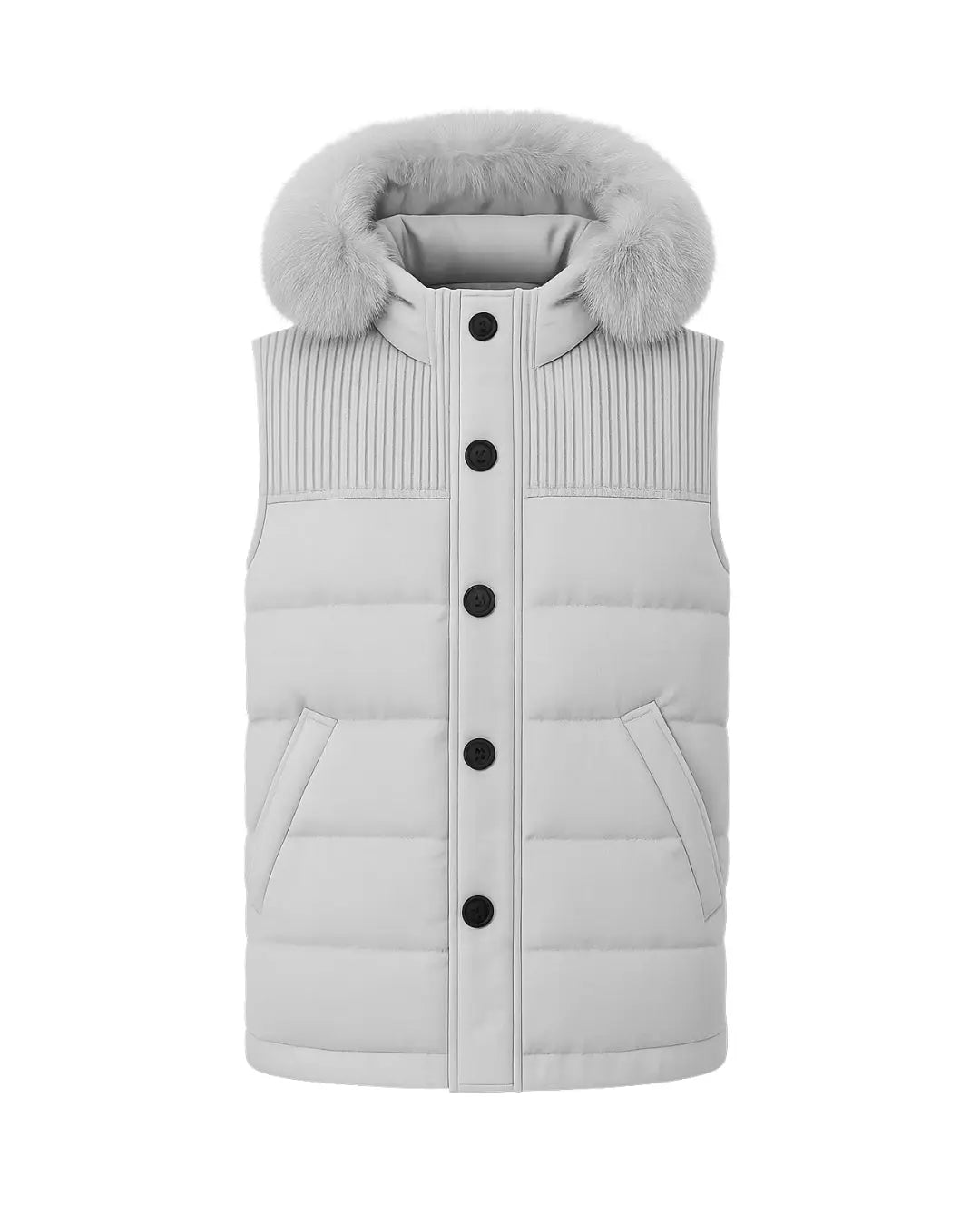 Smanicato Bark Bianco con Pelliccia | Modello Uomo Bark