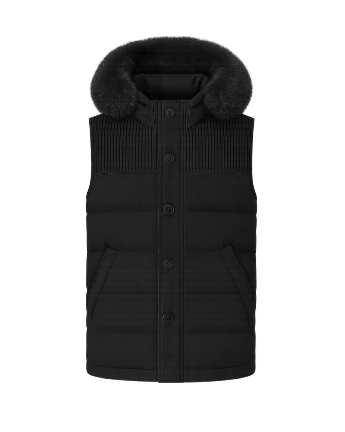 Smanicato Bark Nero con Pelliccia | Modello Uomo Bark