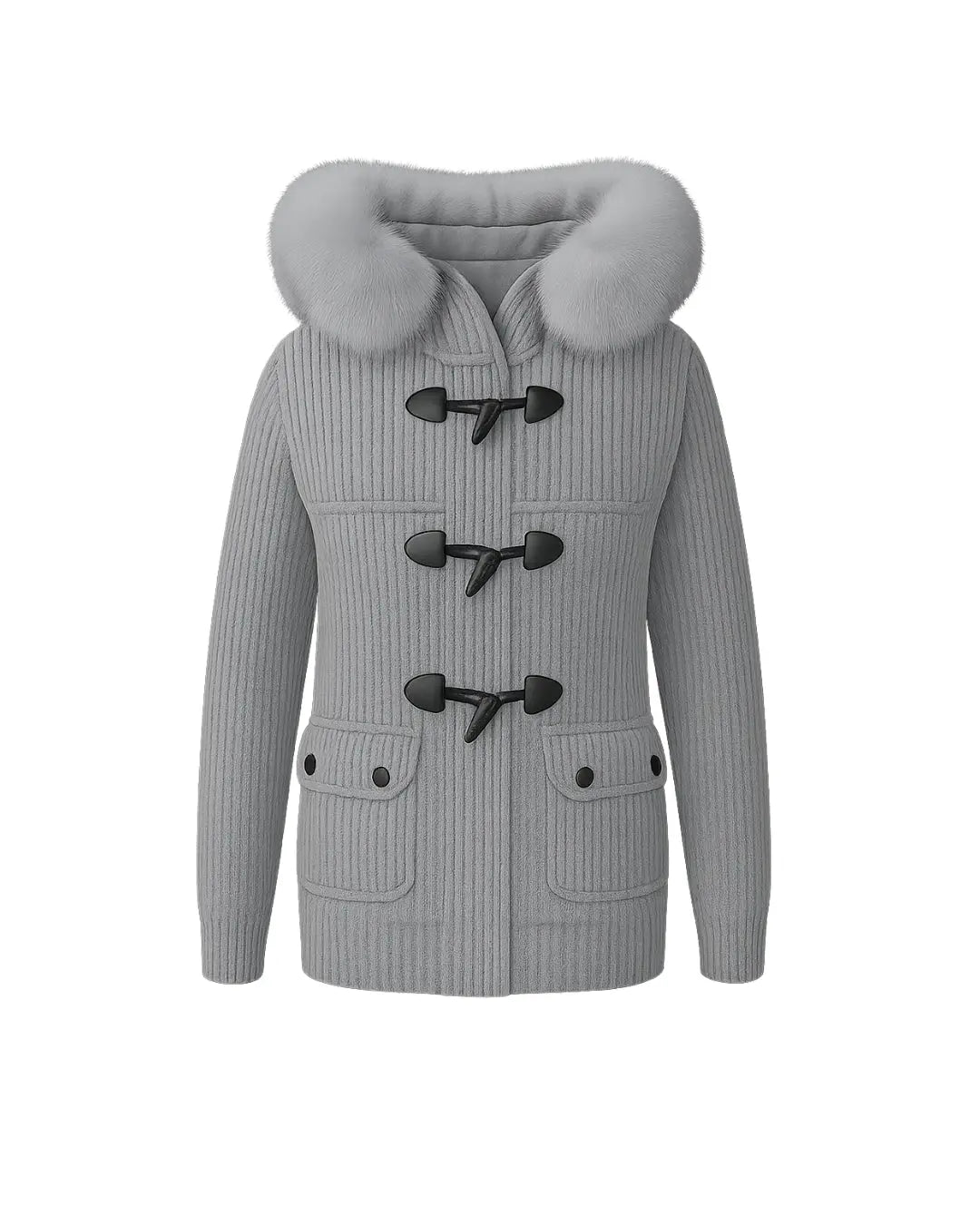 Bark Grigio con Pelliccia Giubbotto Unisex Uomo Donna Outlet