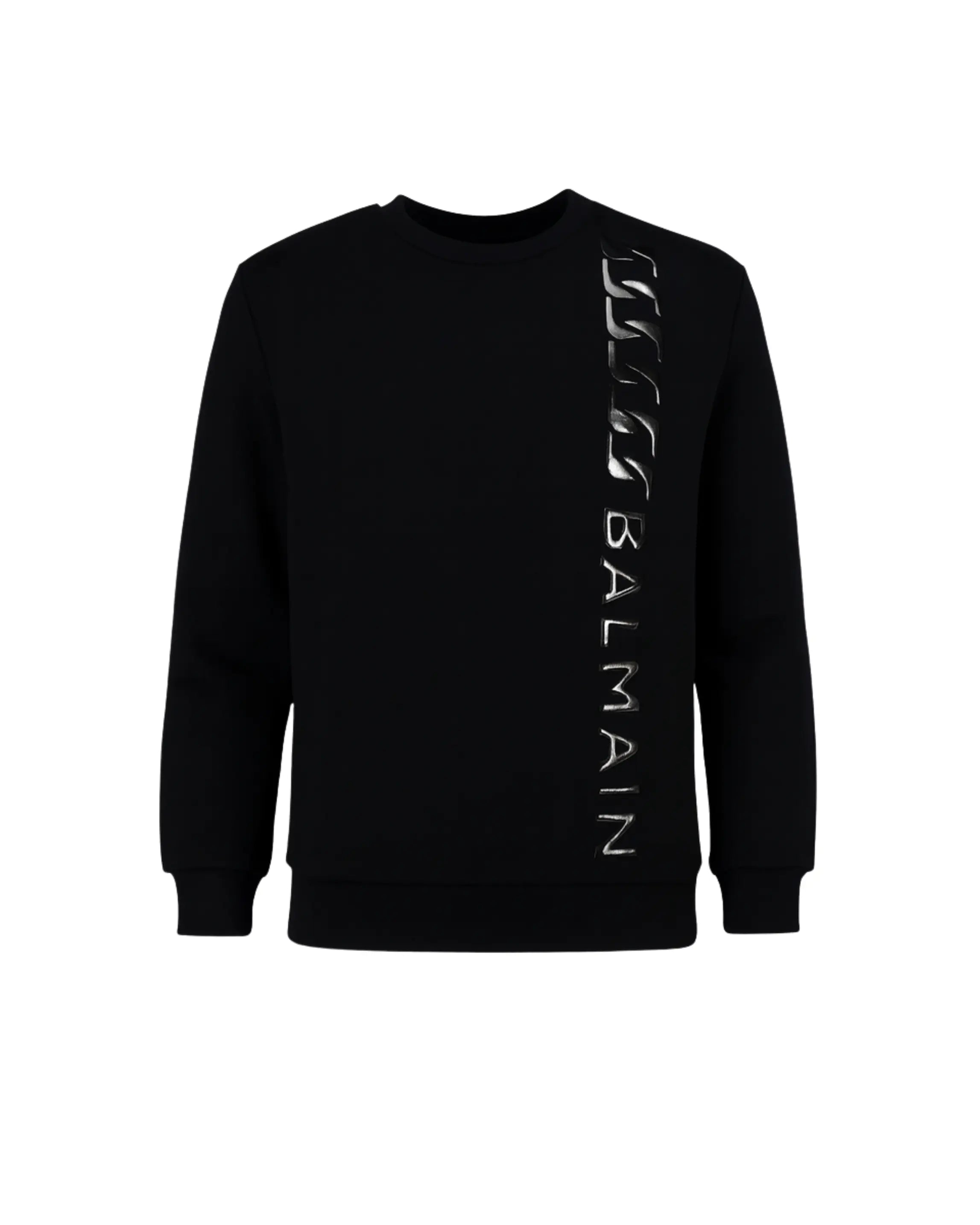 Felpa Balmain | Logo Catena | Nero Balmain