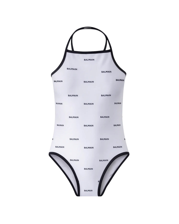 Costume Balmain Donna | Modello Intero | Logo | Bianco Balmain