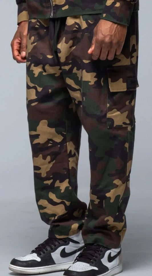 Pantaloni Diego Rodriguez Uomo | Modello Cargo | Militare