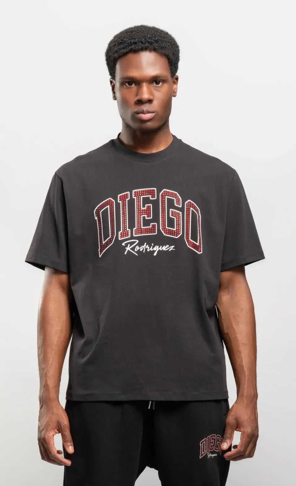 t-shirt diego rodriguez logo outlet roma nero