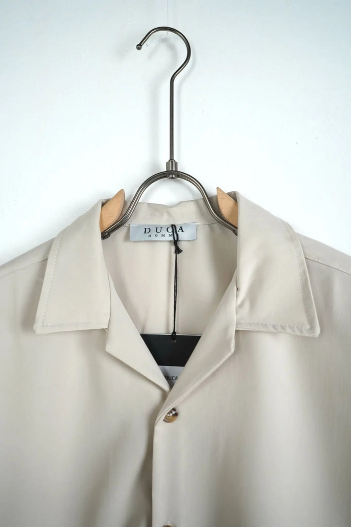 camicia beige oversize duca homme 1