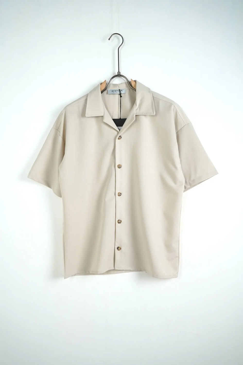 camicia beige oversize duca homme