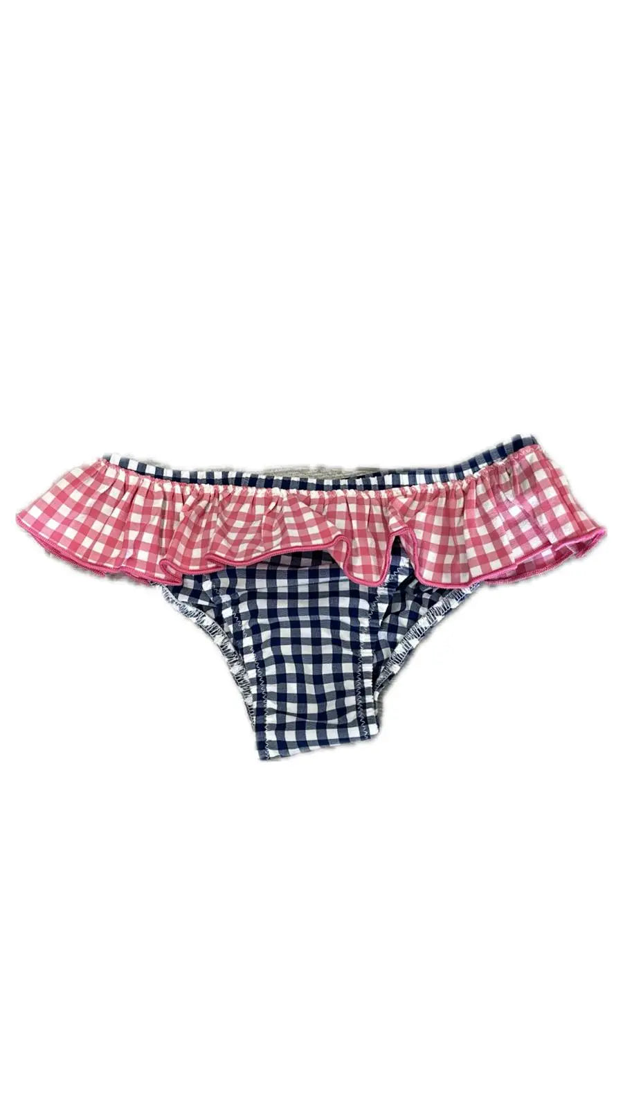 Costume Saint Barth Bambina | Motivo a Quadri | Mc2 Outlet Mc2 Saint Barth