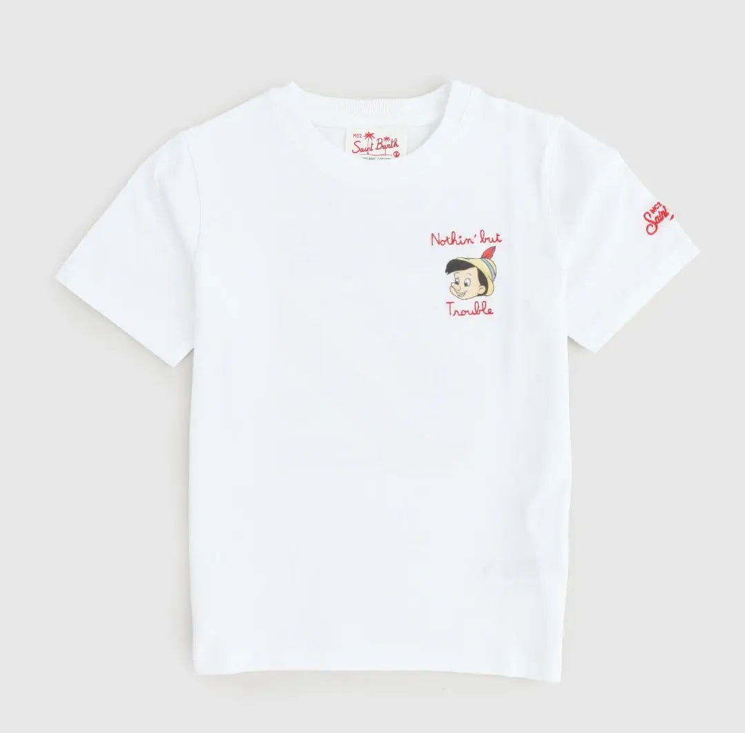 T Shirt Saint Barth Bambino | Logo Pinocchio | Mc2 Outlet Mc2 Saint Barth