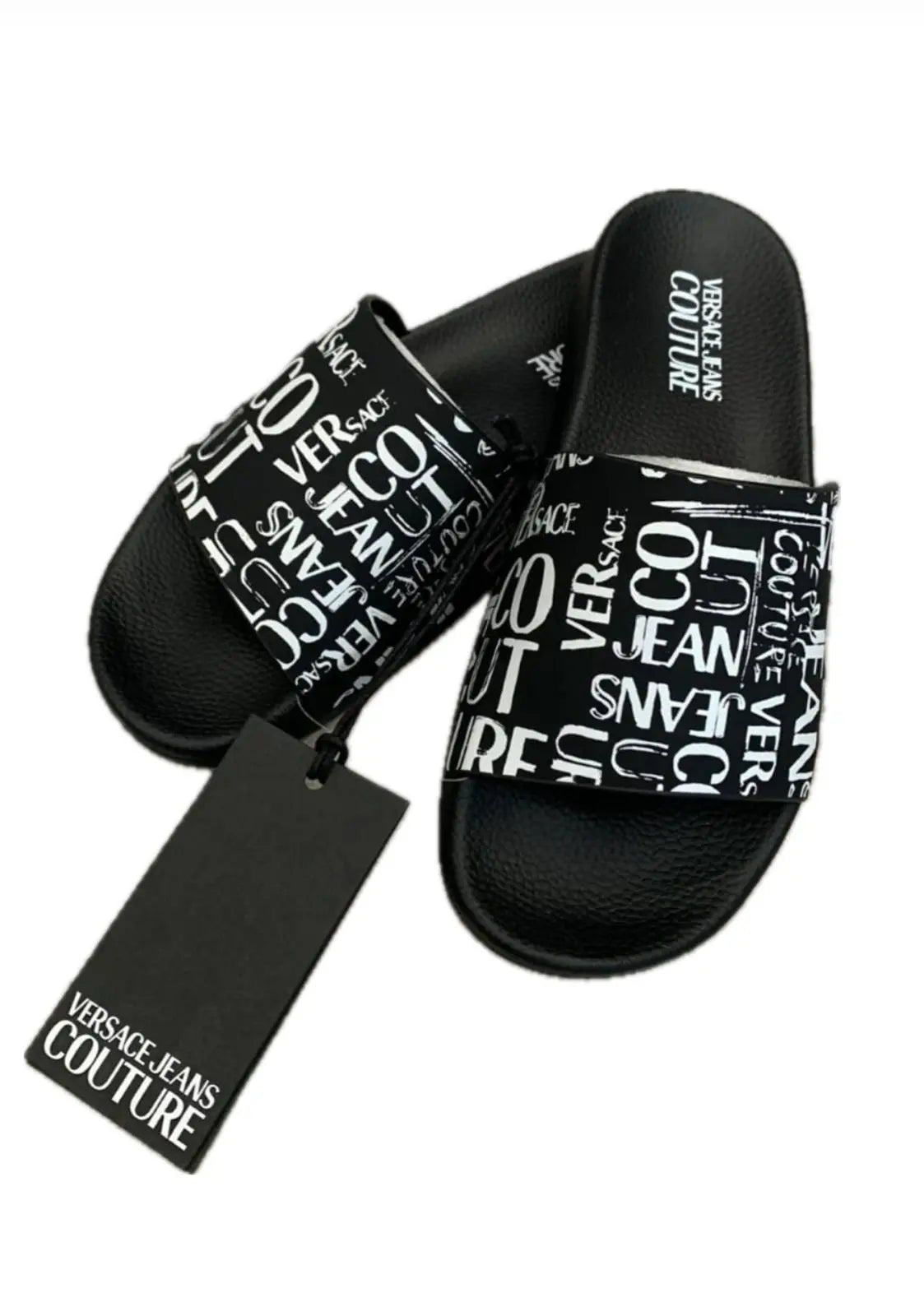 CIABATTE VERSACE JEANS LOGO ALL OVER