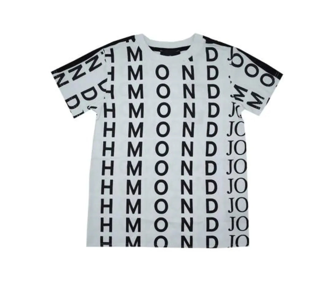 T Shirt Richmond | Banda e Logo All Over | Bianco | Outlet Richmond