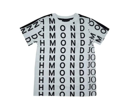 T Shirt Richmond | Banda e Logo All Over | Bianco | Outlet