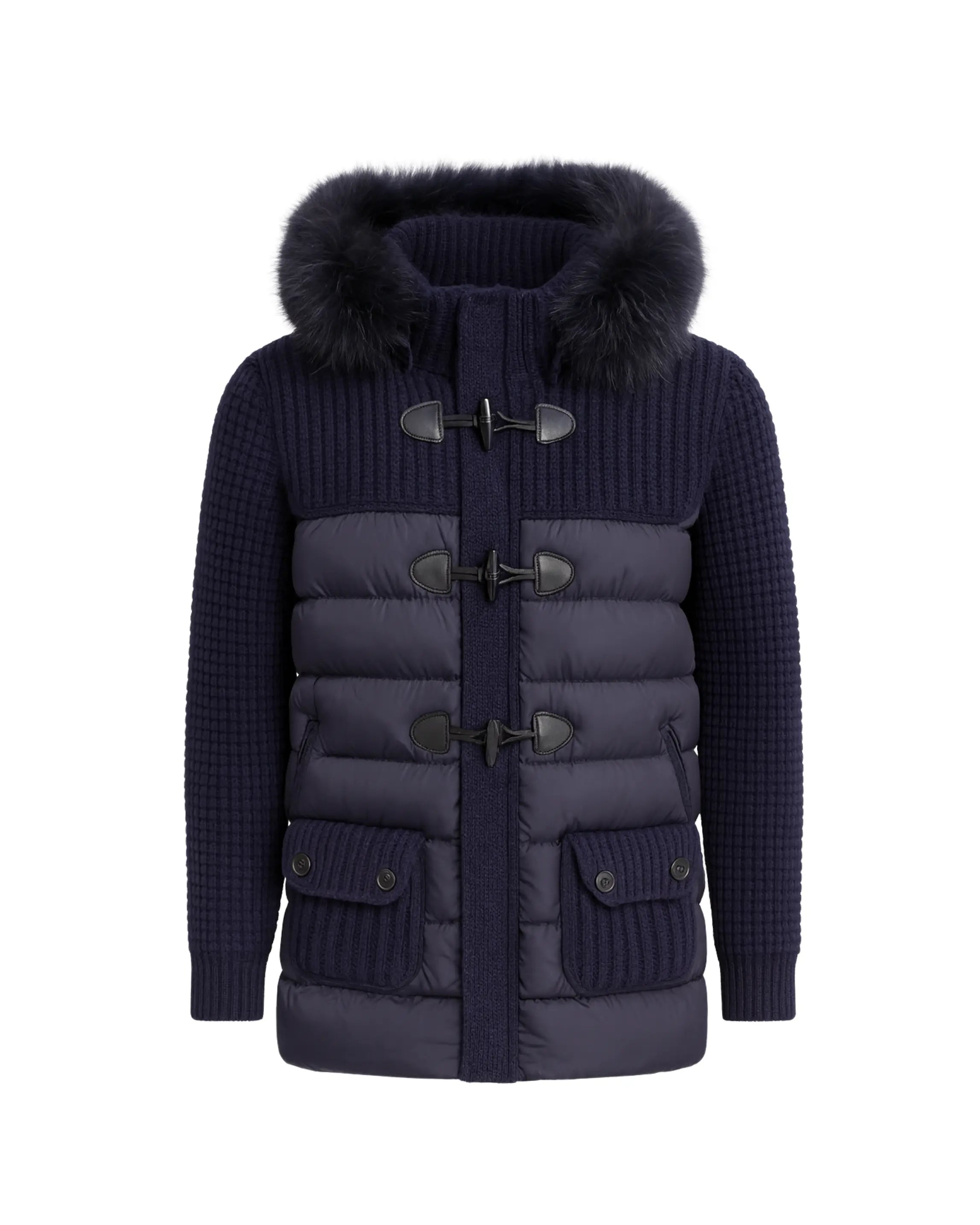 Bark Blu con Pelliccia | Piumino Unisex | Uomo e Donna Bark