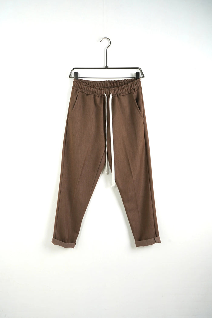 Pantalaccio Duca Homme Uomo | Elegante | Elastico in Vita | Marrone Duca Homme