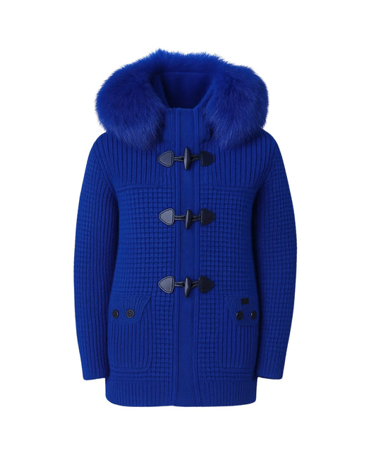 Bark Blu Elettrico con Pelliccia | Giubbotto Unisex | Uomo Donna Bark