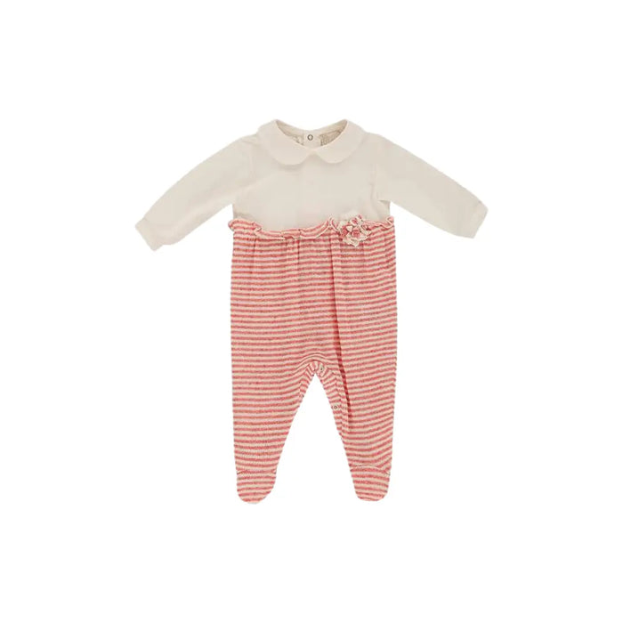 TUTINA IN MAGLIA LINOCOTONE CON ROUCHE E FANTASIA A RIGHE DA NEONATA LALALU' (8945778000212) (9669967544647)