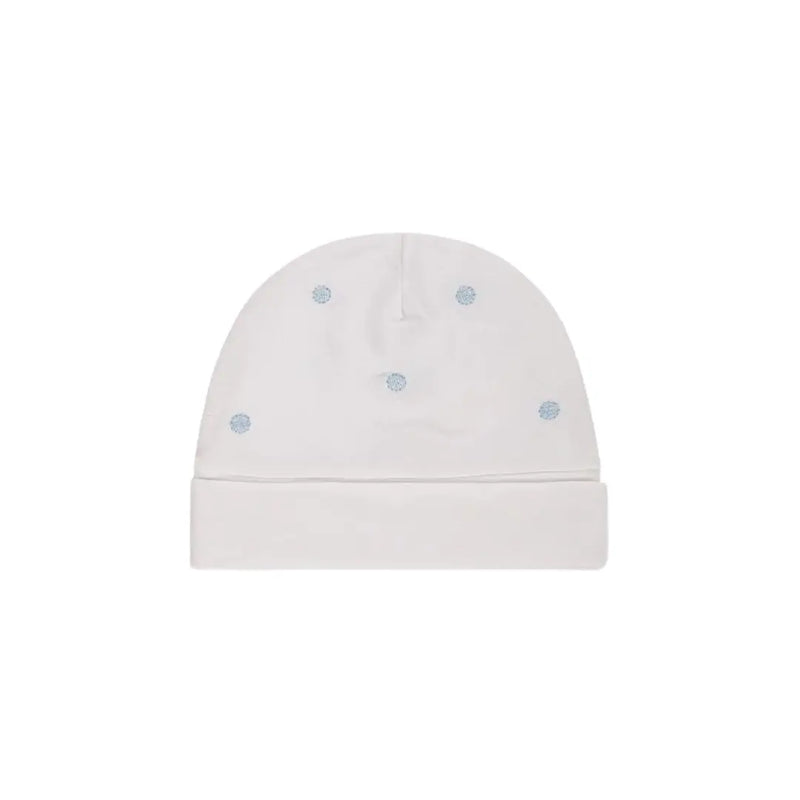 CAPPELLINO IN JERSEY BIELASTICO CON RICAMO PUNTINATO DA NEONATO LALALU' (8945751130452) (9669967872327)
