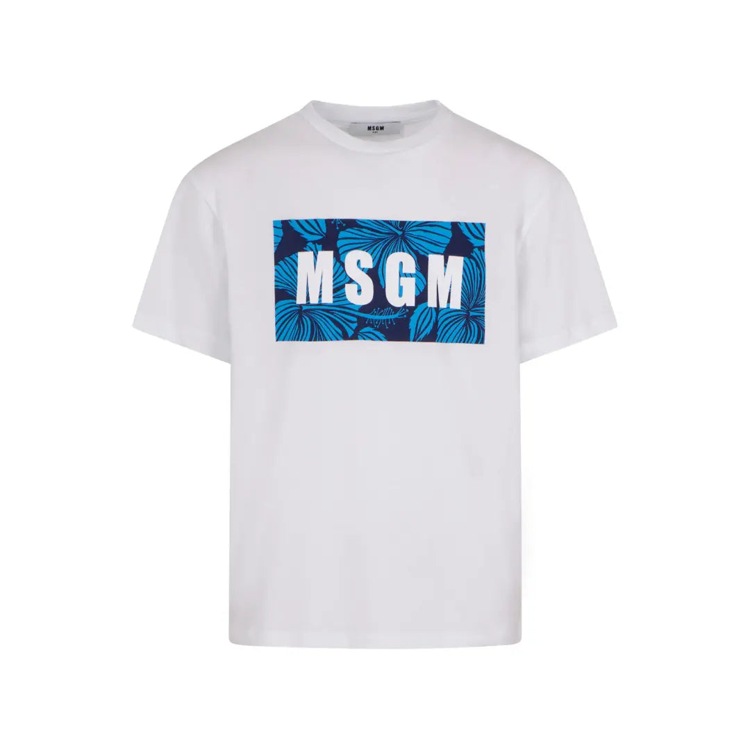 T-SHIRT LOGO FLOWER MSGM (8979512361300) (9670008340807)