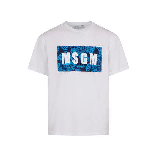 T-SHIRT LOGO FLOWER MSGM (8979512361300) (9670008340807)