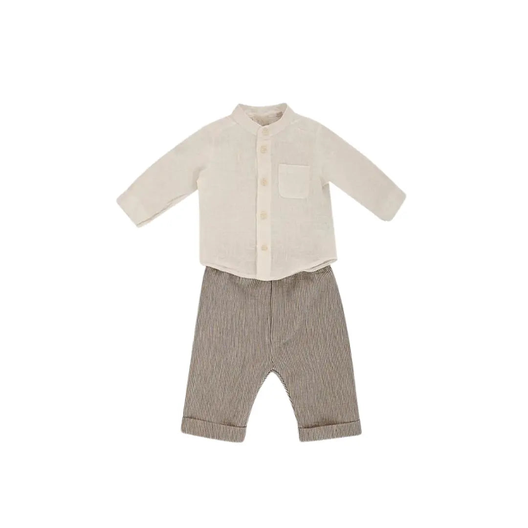 COMPLETO CAMICIA E PANTALONI A RIGHE DA NEONATO LALALU' (8945811685716) (9669967184199)