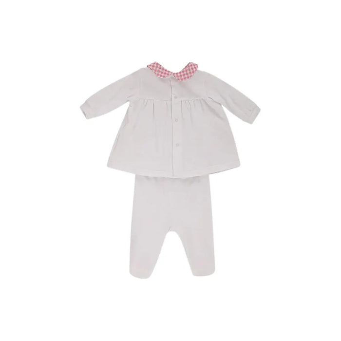 COMPLETINO IN JERSEY BIELASTICO CON DETTAGLI VICHY DA NEONATA LALALU' (8945798906196) (9669967348039)