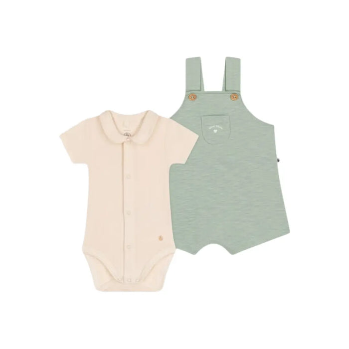 COMPLETO SALOPETTE BEBÈ IN JERSEY FIAMMATO PETIT BATEAU (9040123887956) (9670040781127)