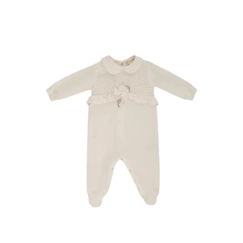 TUTINA CON CORPETTO IN TESSUTO NIDO D'APE DA NEONATA LALALU' (8945788617044) (9669967446343)