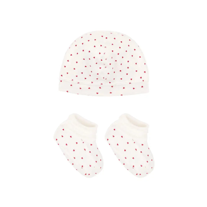 SET CAPPELINO E SCARPETTE DA CULLA CUORI PETIT BATEAU (8853766209876) (9670054478151)