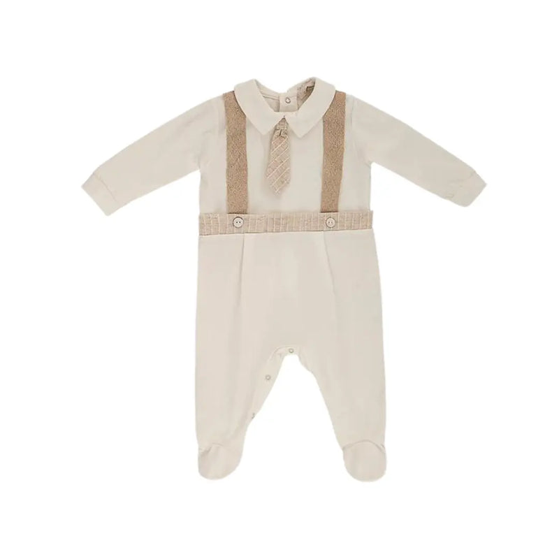 TUTINA IN JERSEY BIELASTICO EFFETTO SALOPETTE DA NEONATO LALALU' (8945871683924) (9669966790983)