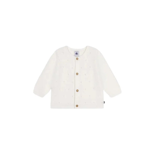 CARDIGAN BEBE' IN TRICOT COTONE TRAFORATO PETIT BATEAU (8867703357780) (9670049136967)
