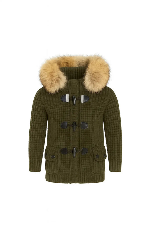 Bark Bambino | Giubbotto Verde con Pelliccia | Outlet Bark Bambino