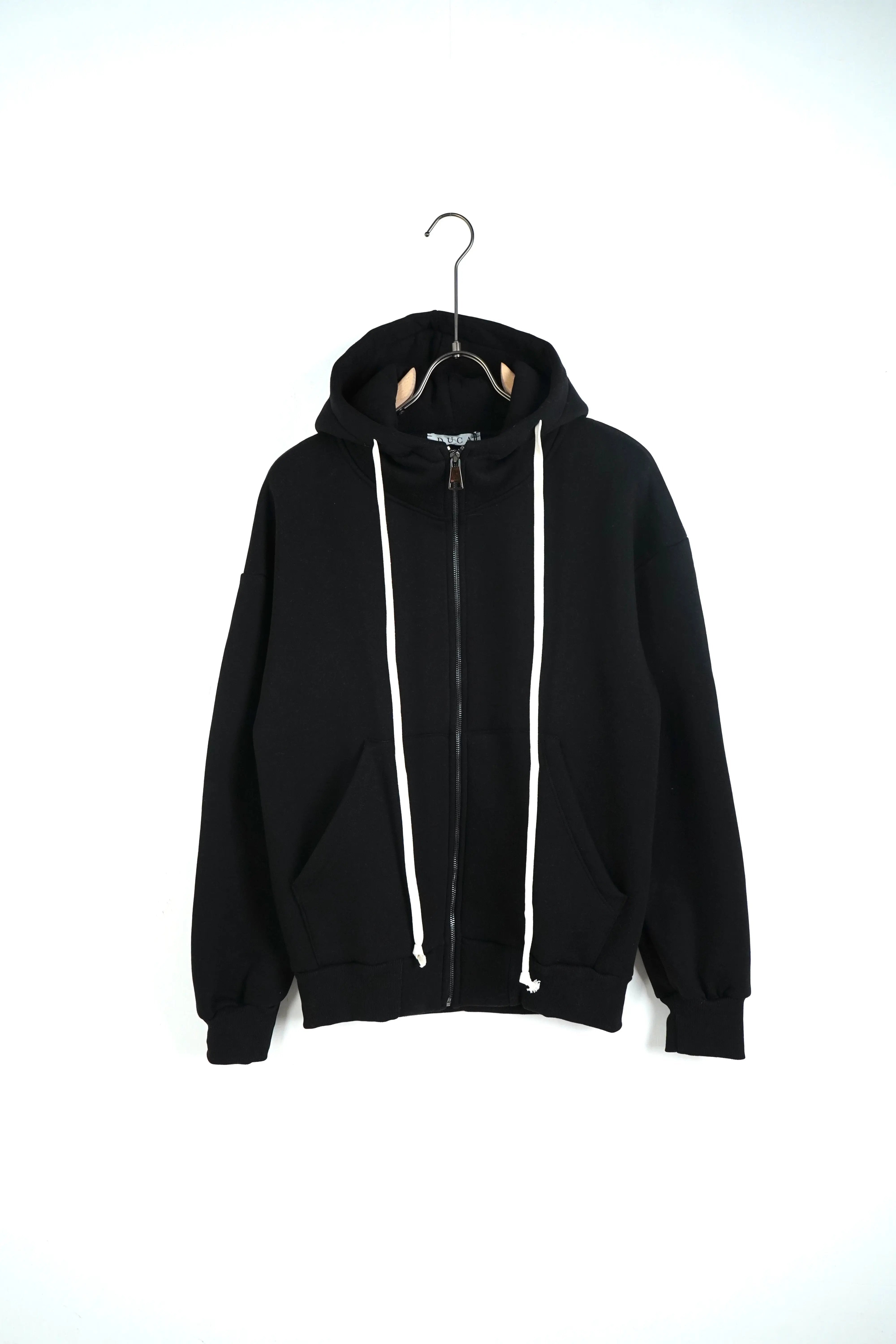 Felpa Duca Homme Oversize | Zip Intera | Uomo | Nero Duca Homme