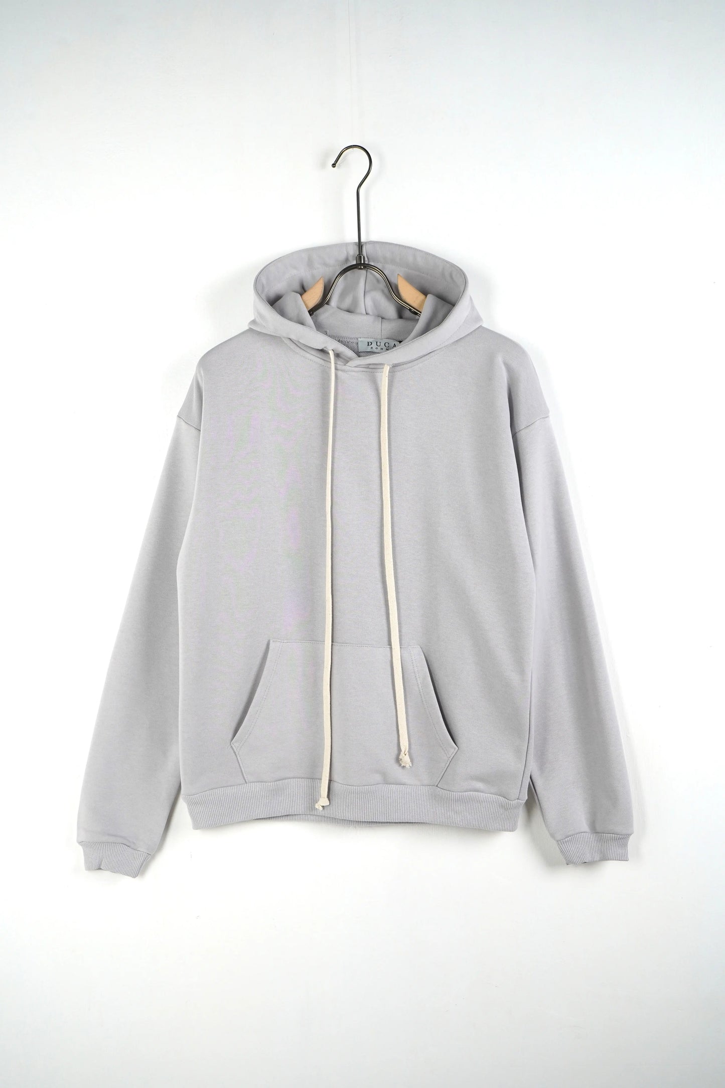 felpa oversize lacci duca homme grigio
