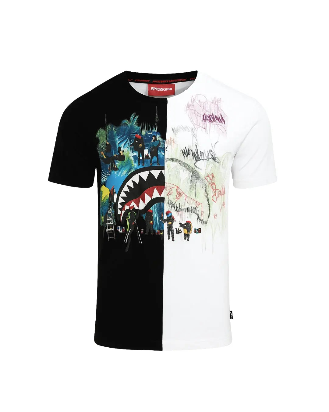 T Shirt Sprayground | Bianco e Nero Sprayground